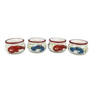 RARE HTF Set of 4 Butter Cups Ceramic Kate McRostie Certified International